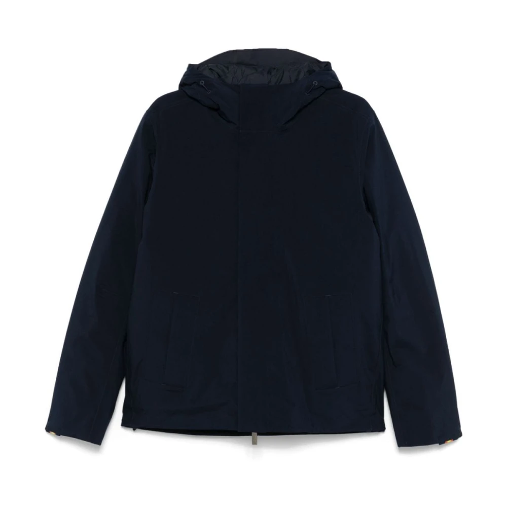 K-way Blauwe Hooded Jacken Jas Blue Heren