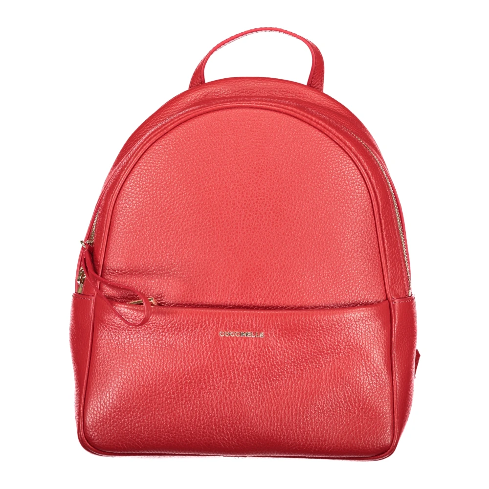 Coccinelle Red Leather Women's Backpack - Image 2