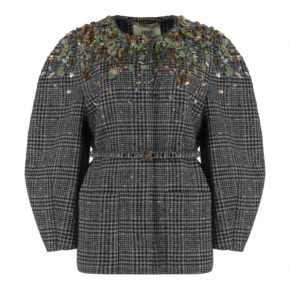 Fendi Women's Gray Blouson - Blouses - Xs - Blouses & Shirts