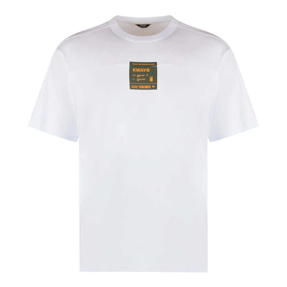 K-Way Uomo Bianco Top, L, New,