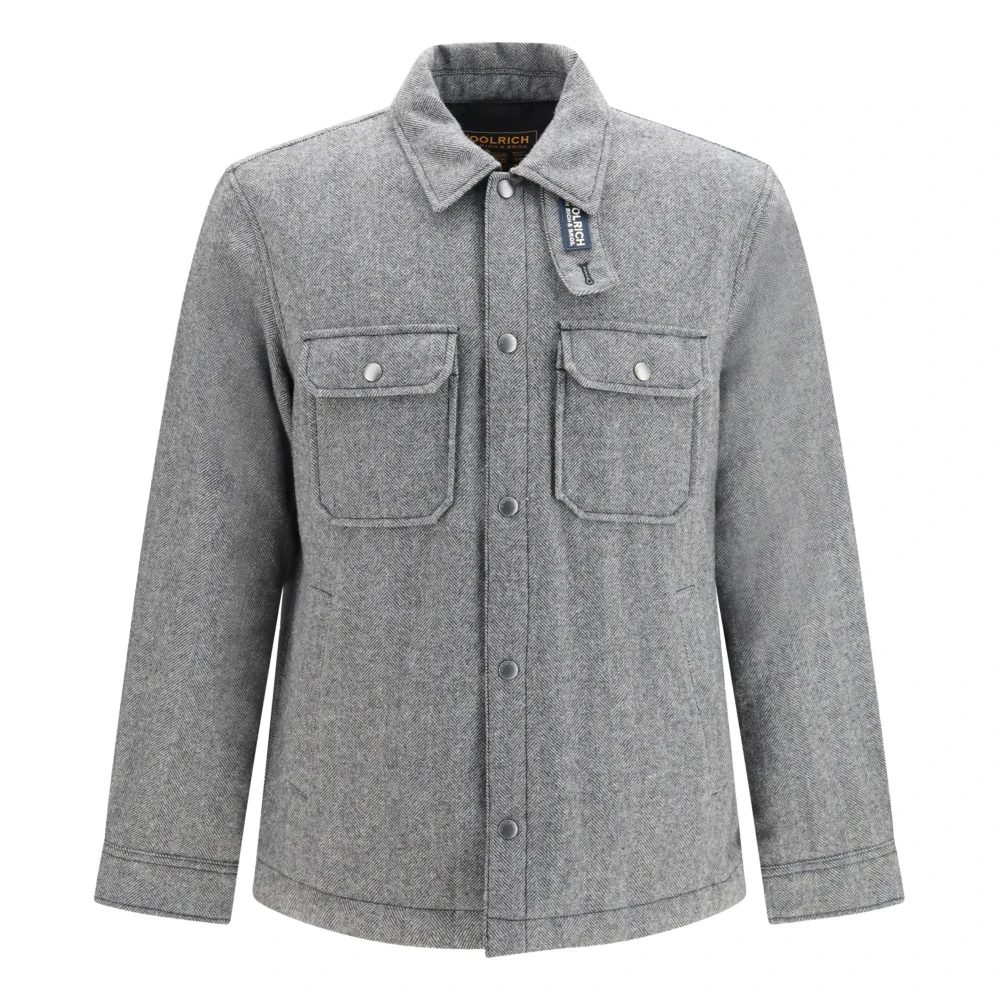Woolrich Ut3046163 Camicia Imbottita Alaskan Herringbone Grey - Immagine 6