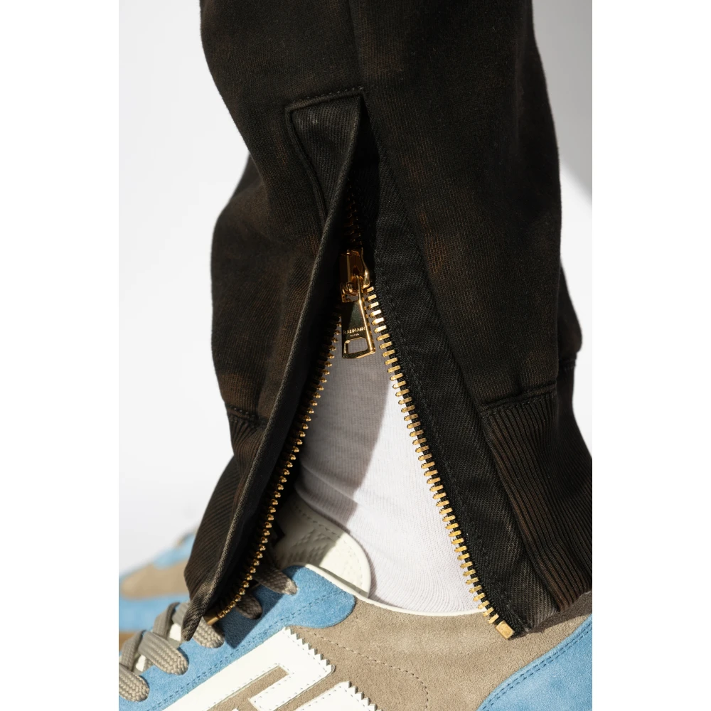 Balmain Broek met vintage effect Black Heren