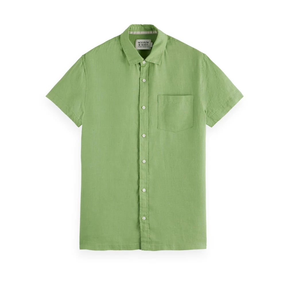 Scotch & Soda Korte mouw shirt Seizoenskern Green Heren