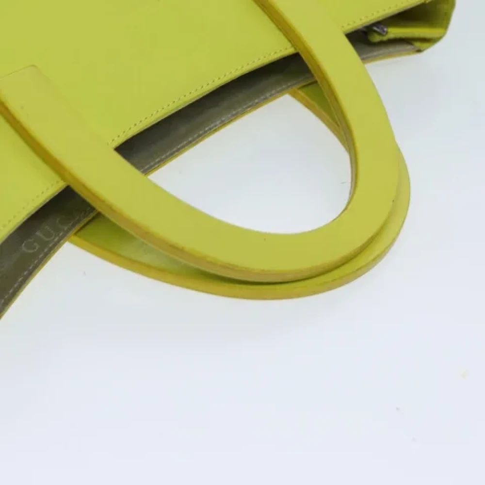 Gucci Vintage Pre-owned Leather handbags Yellow Dames