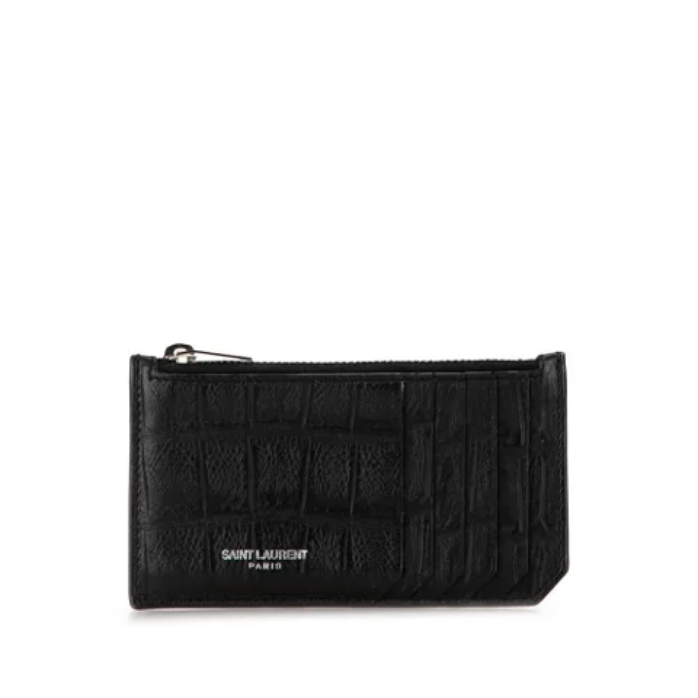 Yves Saint Laurent Vintage Pre-owned Leather wallets Black Dames