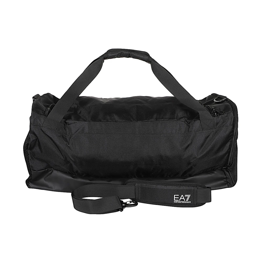 Emporio Armani EA7 Zwarte sporttas met meerdere compartimenten Black Heren