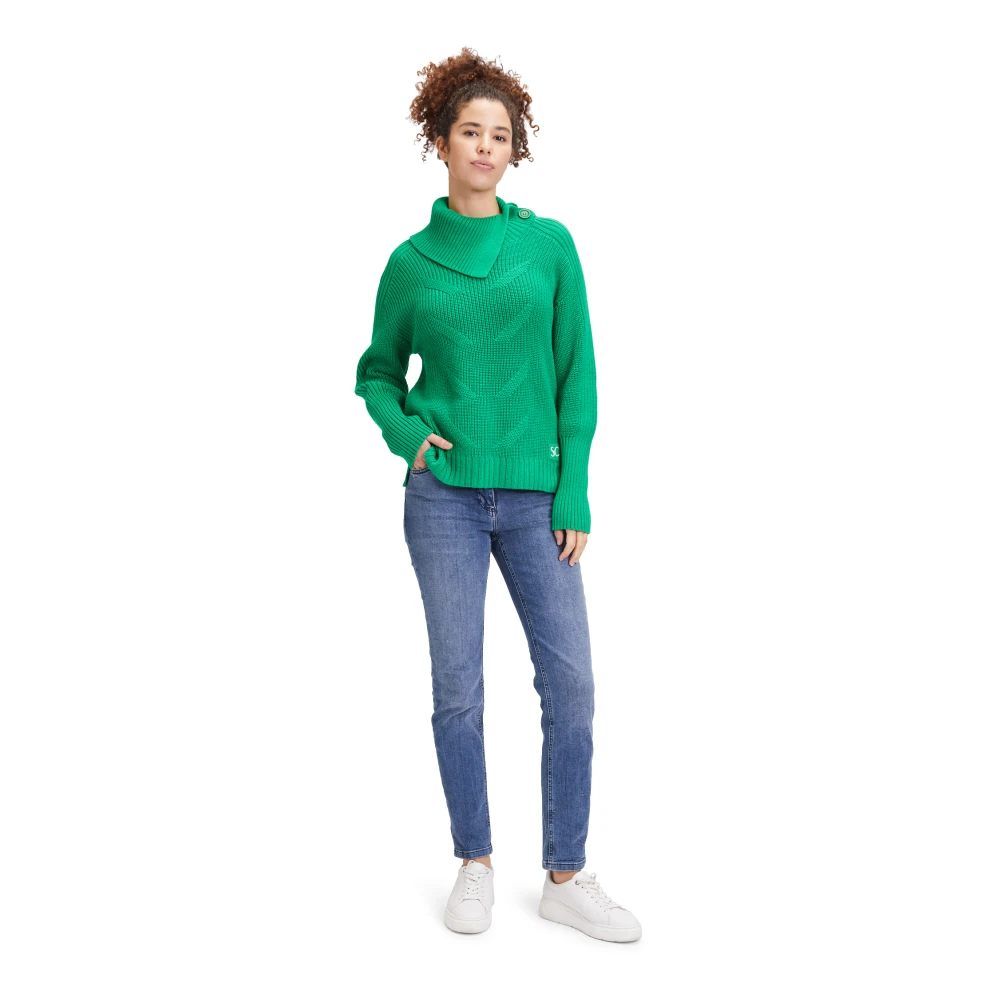 Betty Barclay Chunky Gebreide Coltrui Green Dames