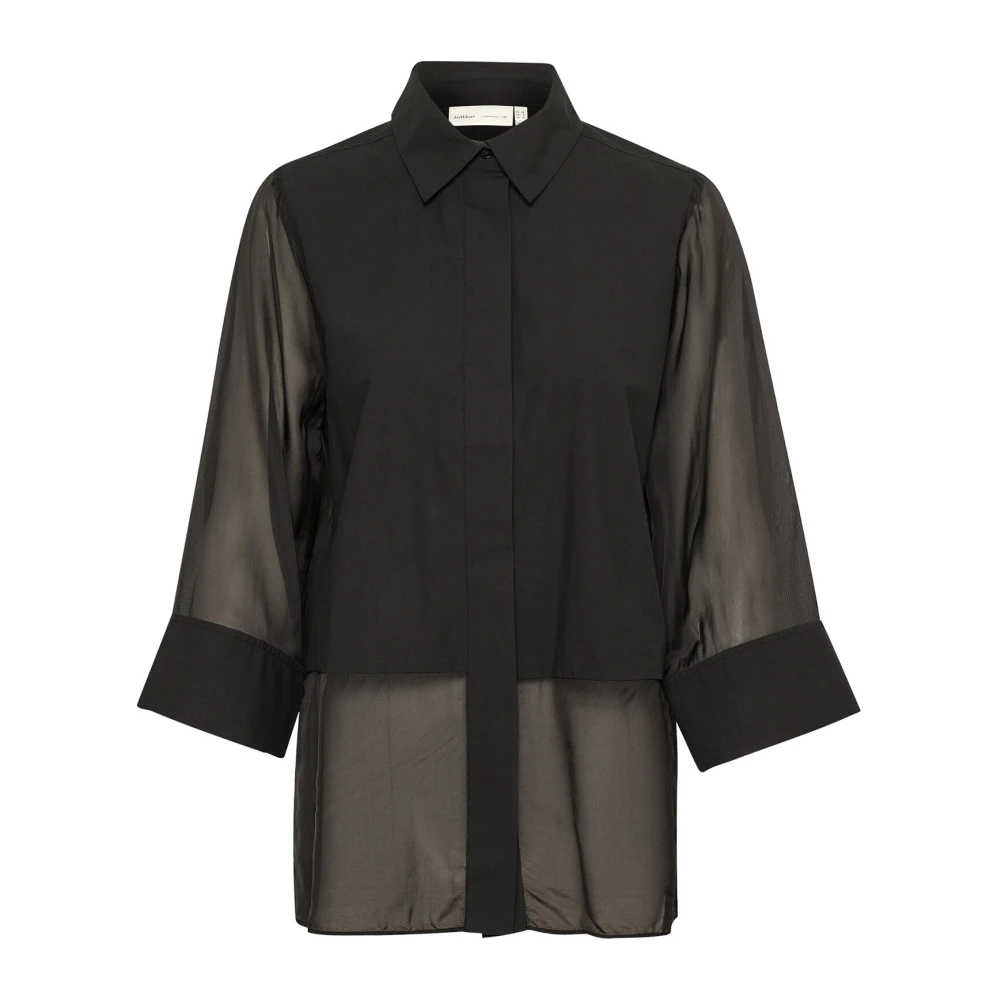 InWear Zwarte Blouse met Wijde Mouwen Black Dames