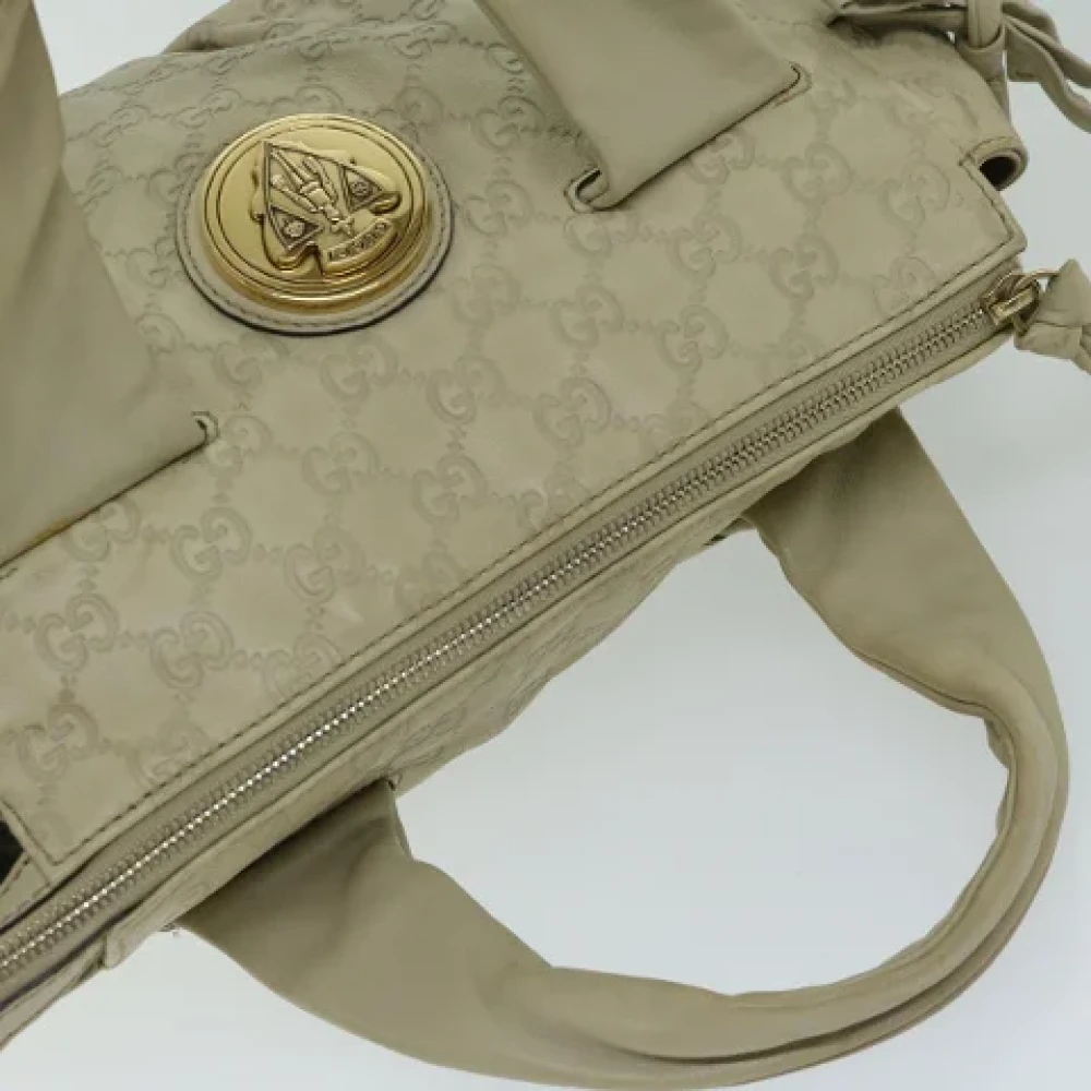 Gucci Vintage Pre-owned Leather handbags Beige Dames