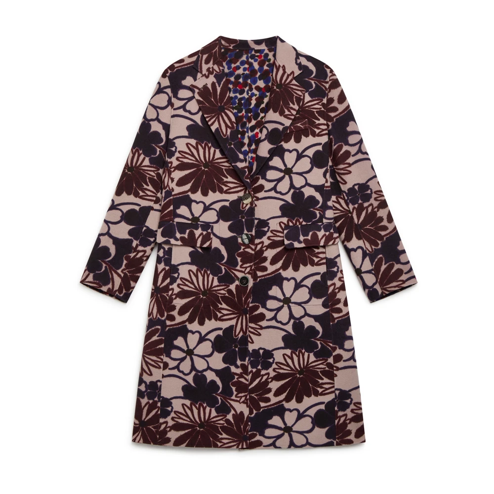 Maliparmi Omkeerbare Enkellange Jas Multicolor Dames
