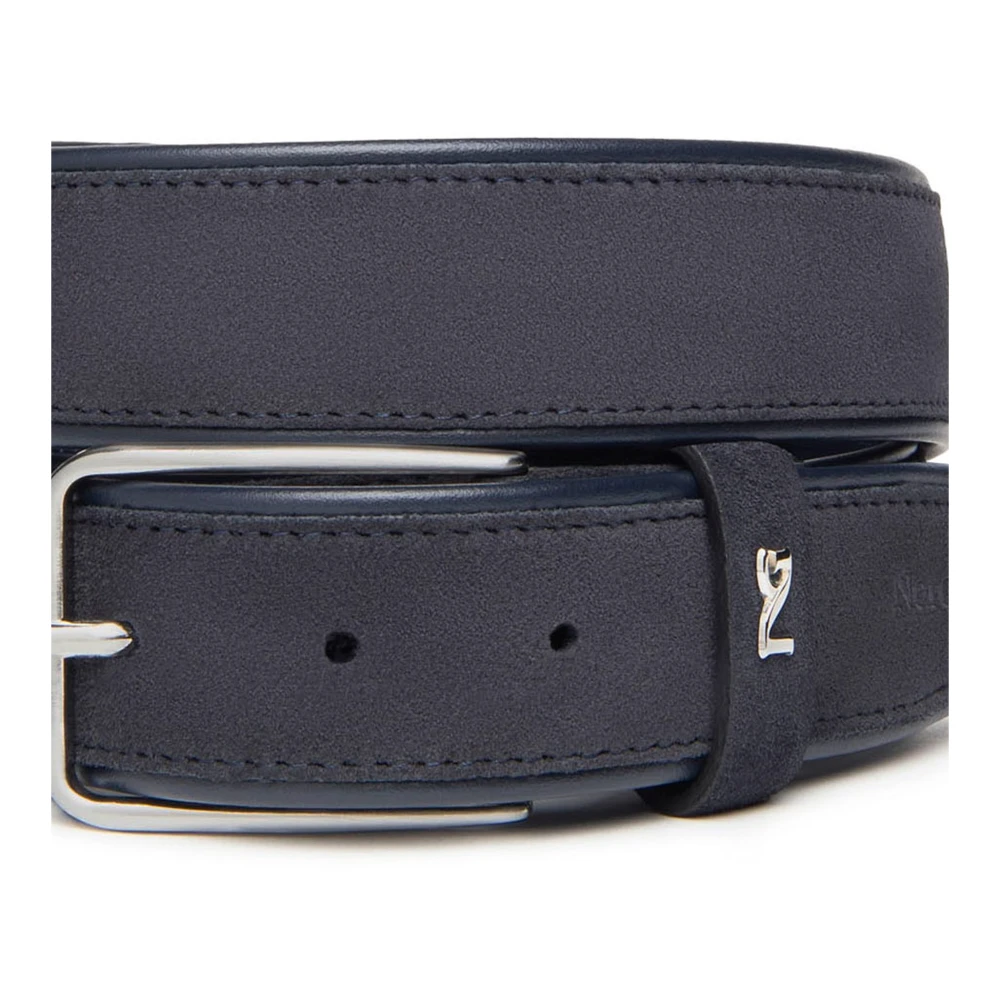 Nerogiardini Leren herenriem Blue Heren