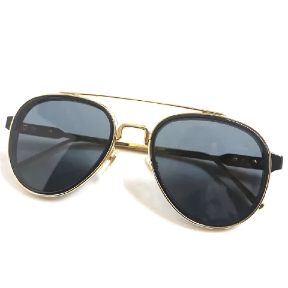 Louis Vuitton Vintage Pre-owned Metal sunglasses Yellow Dames