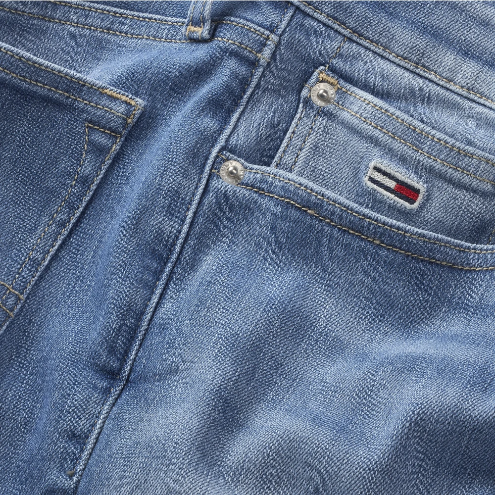 Tommy Jeans Blauwe Skinny Jeans met Distressed Look Blue Heren