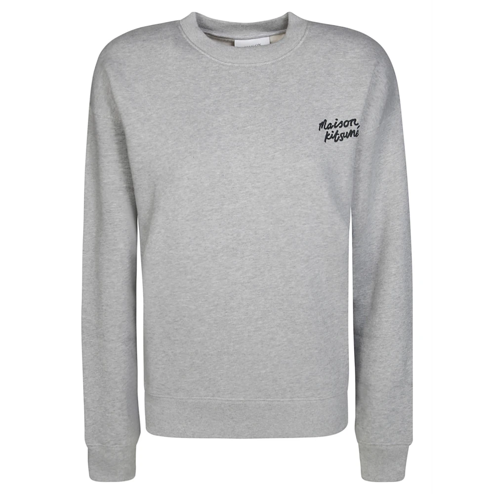 Maison Kitsuné Logo crewneck sweatshirt Gray Dames