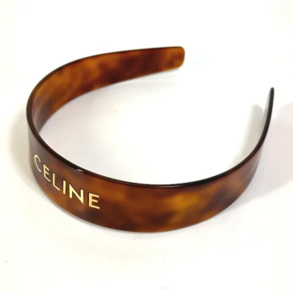 Celine Vintage Pre-owned Fabric hair-accessories Brown Dames