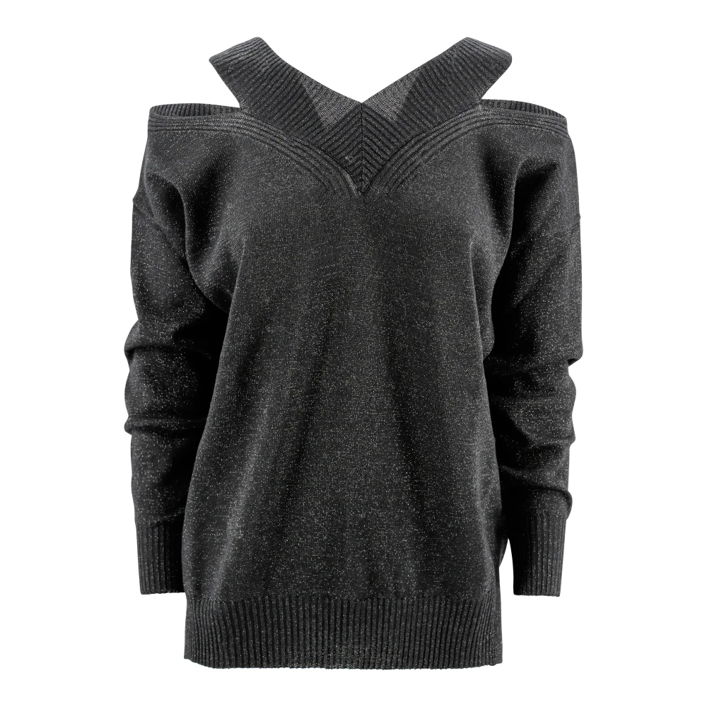 D.Exterior V-neck Knitwear Black Dames