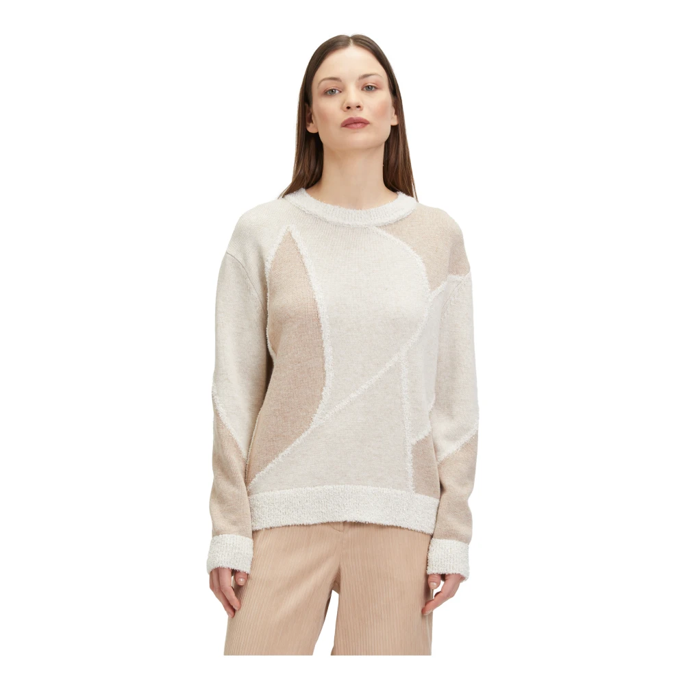 Betty & Co Intarsia Gebreide Trui Multicolor Dames