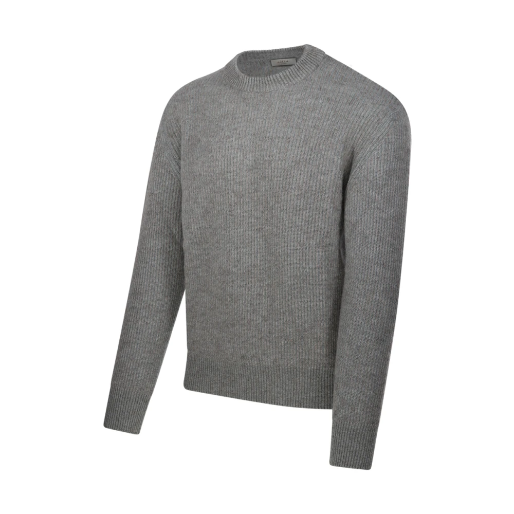 Altea Salvia Ronde Hals Sweater Gray Heren