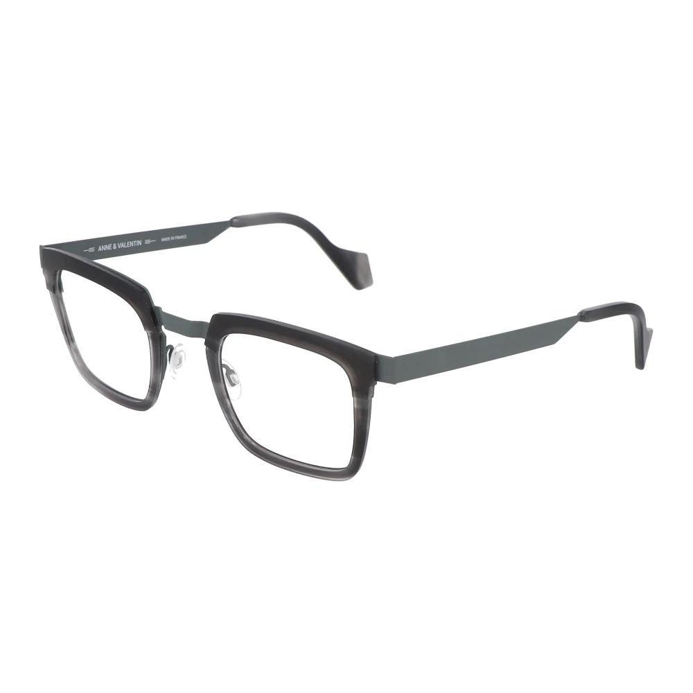 Anne & Valentin Vierkante acetaatbril Osvaldo Brown Unisex