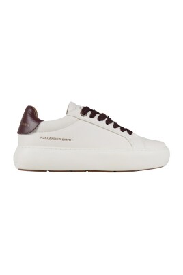 soho-donna-en-cuir-blanc-lisse-et-details-bordeaux