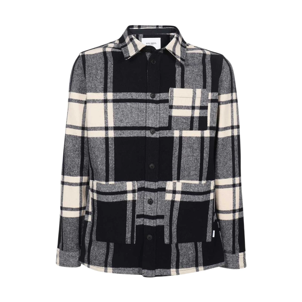 Les Deux Geruite Overshirt met Drie Zakken Multicolor Heren