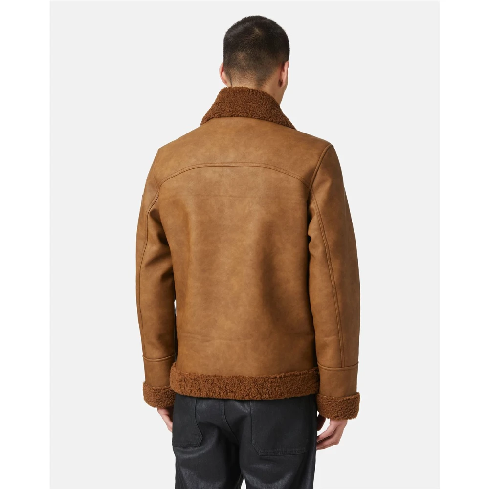 Iceberg Eco-schapenvacht met reliëf patch Beige Heren