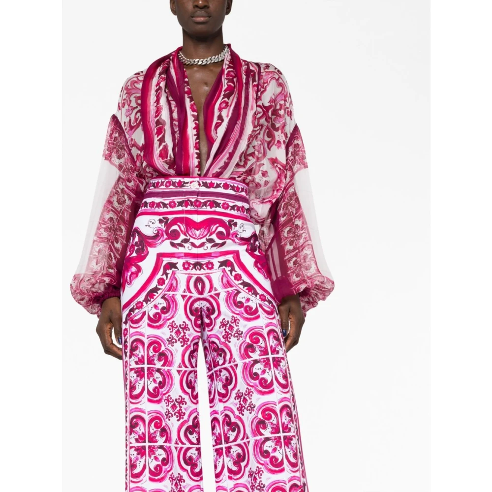 Dolce & Gabbana Stijlvolle Broek Pink Dames