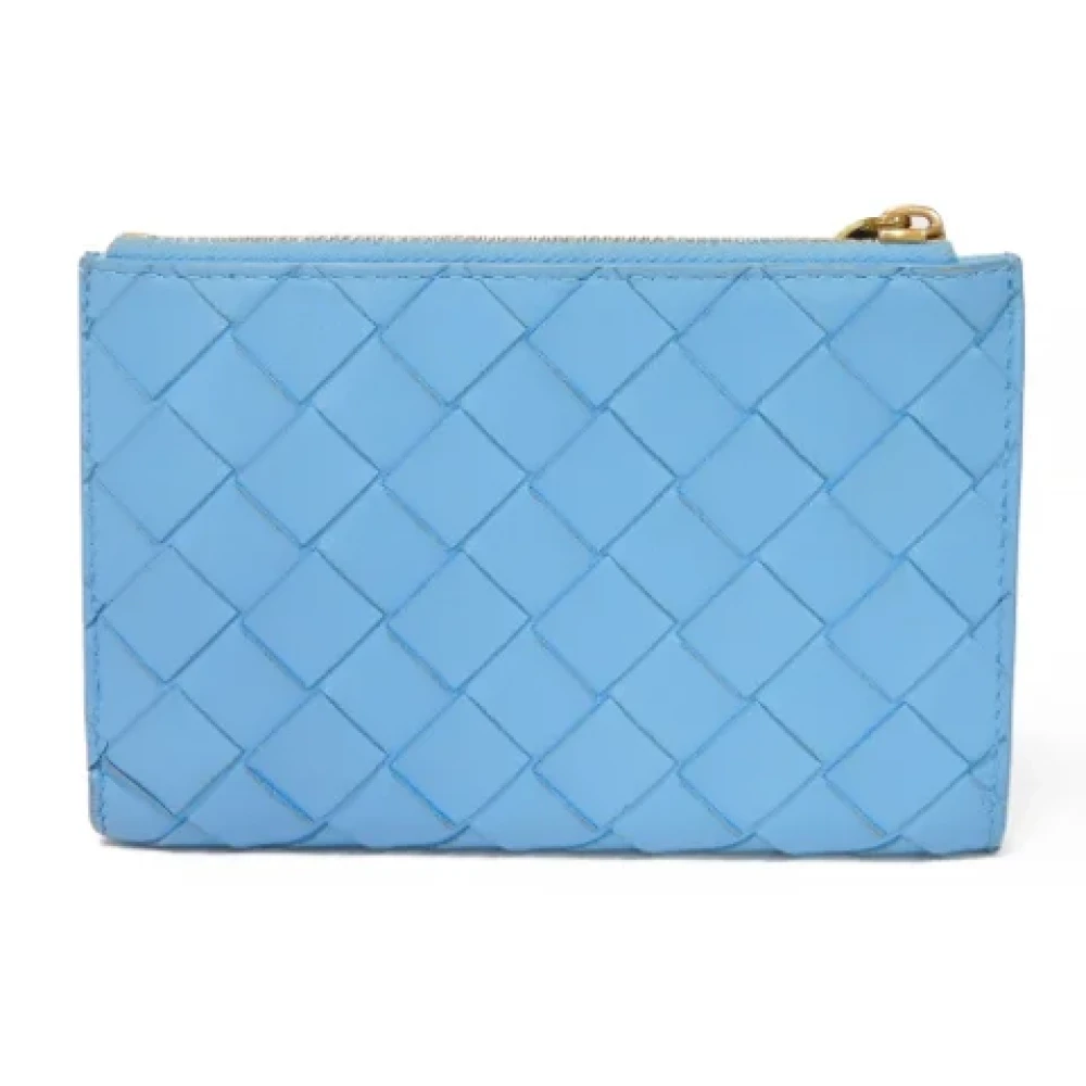 Bottega Veneta Vintage Pre-owned Leather wallets Blue Dames