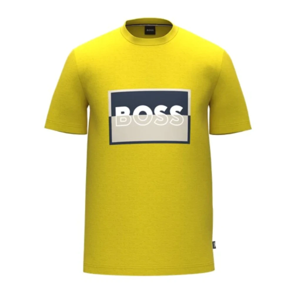 Hugo Boss Gele Heren T-shirt Yellow Heren