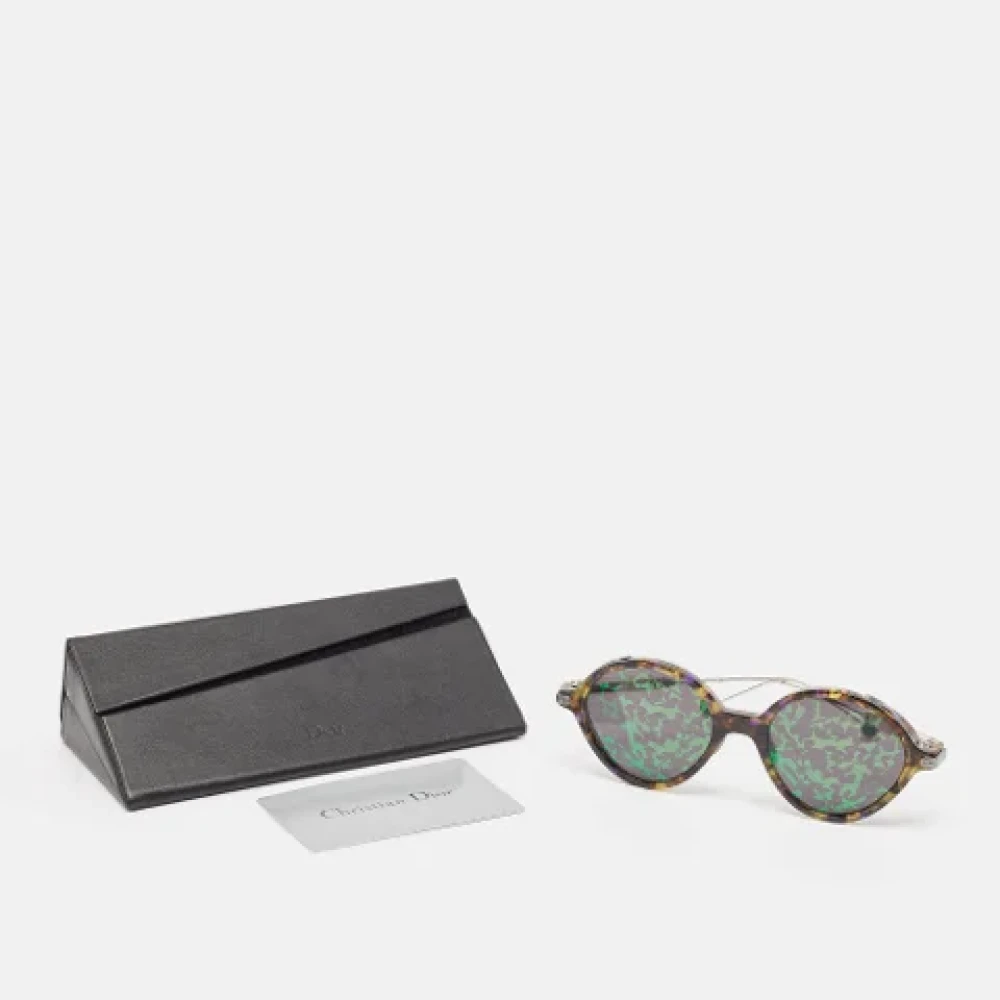Dior Vintage Pre-owned Acetate sunglasses Yellow Dames