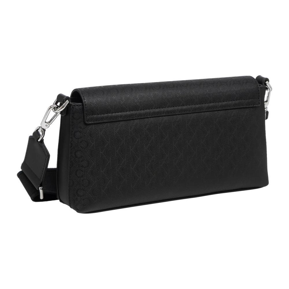 Calvin Klein Logo Schoudertas met Verstelbare Band Black Dames