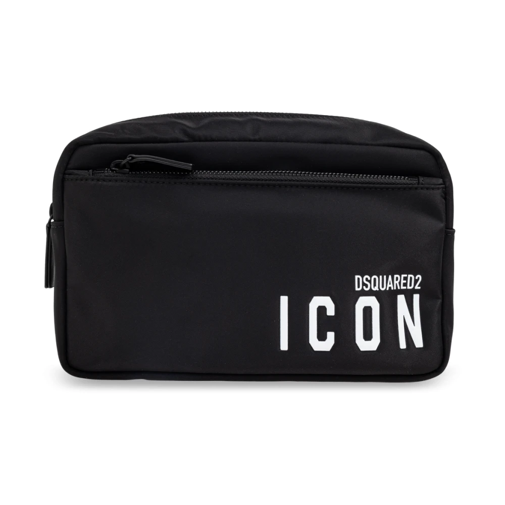 Dsquared2 Cosmeticatas met bedrukt logo Black Heren