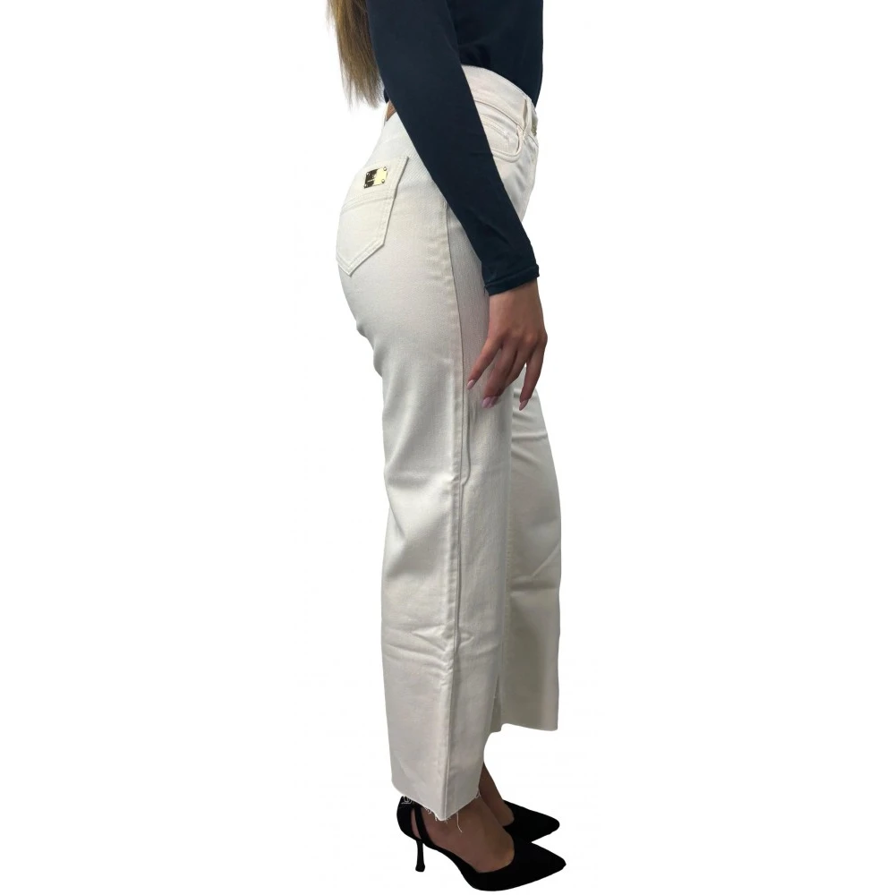 Elisabetta Franchi Witte Jeans met 98% Katoen White Dames