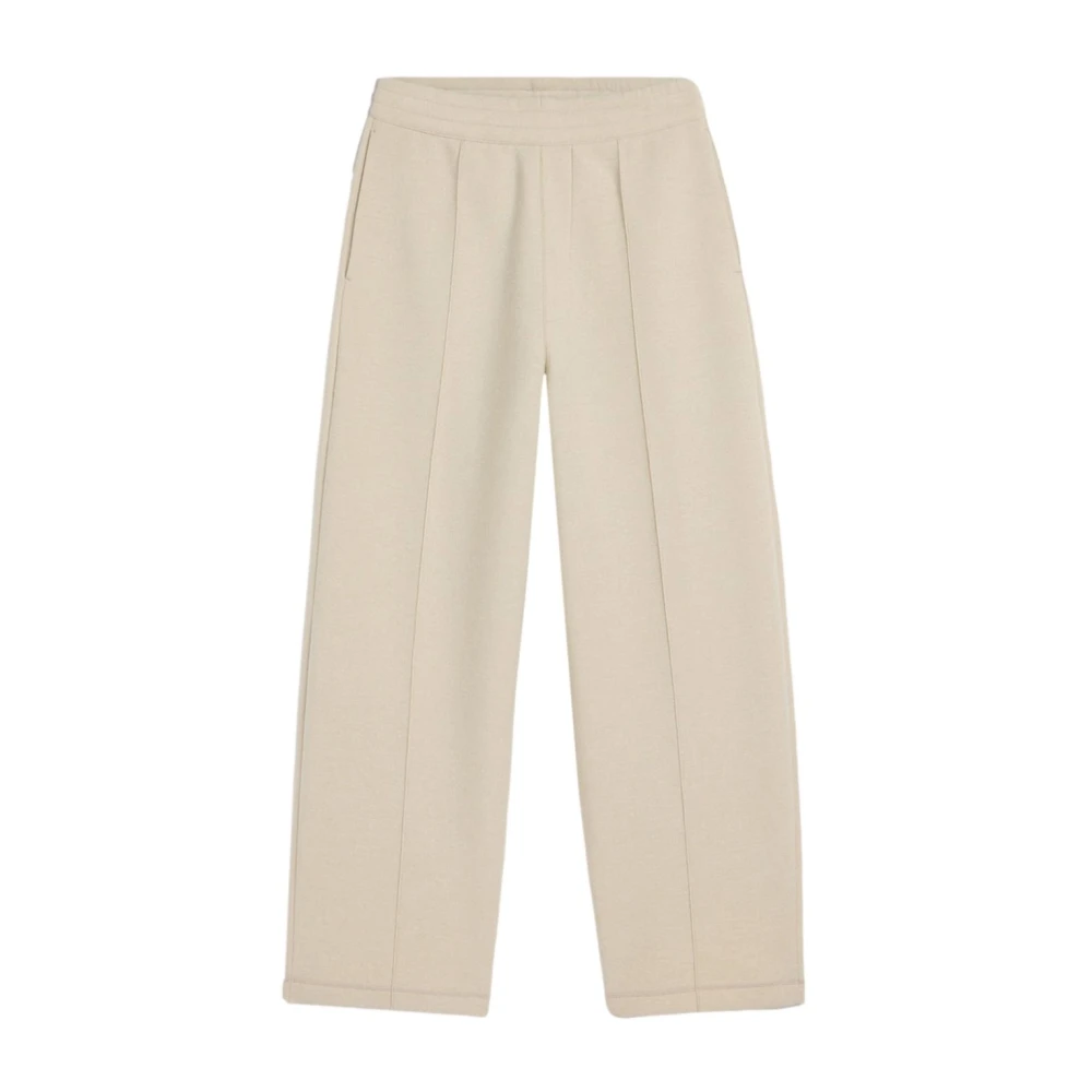 Ami Paris Women's Brown Casual Trousers With Viscose/Wool Blend