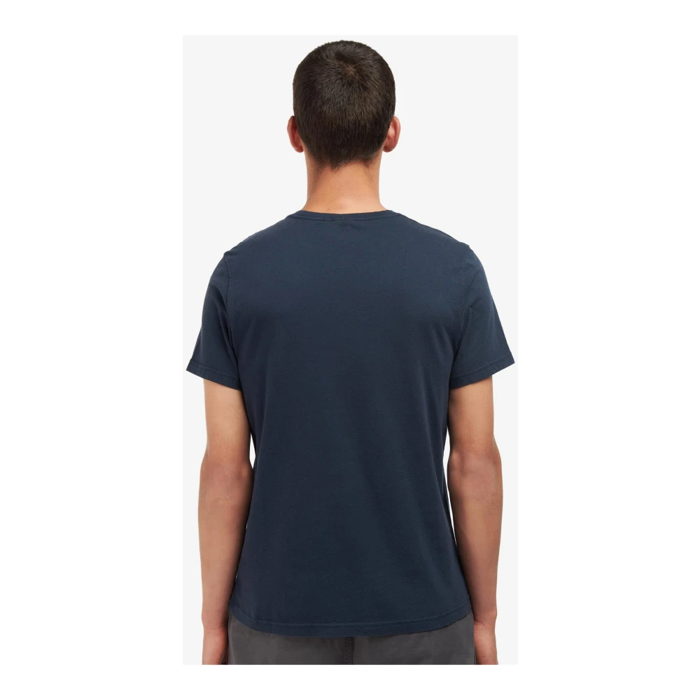 Barbour Navy Tartan Grafische T-Shirt Blue Heren