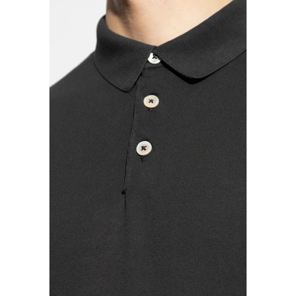 Eleventy Katoenen polo Gray Heren