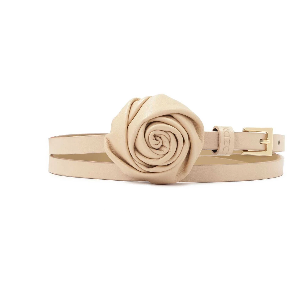Kazar Beige riem met bloemmotief Beige Dames