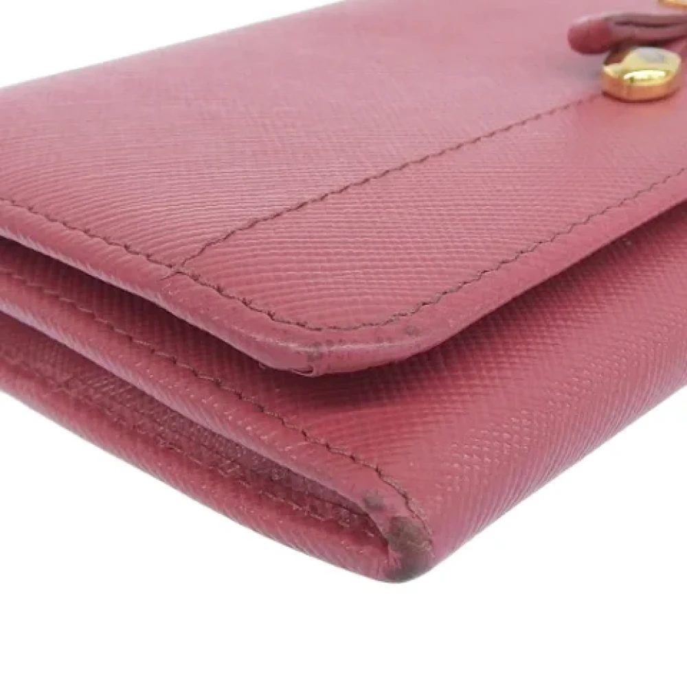 Prada Vintage Pre-owned Leather wallets Pink Dames
