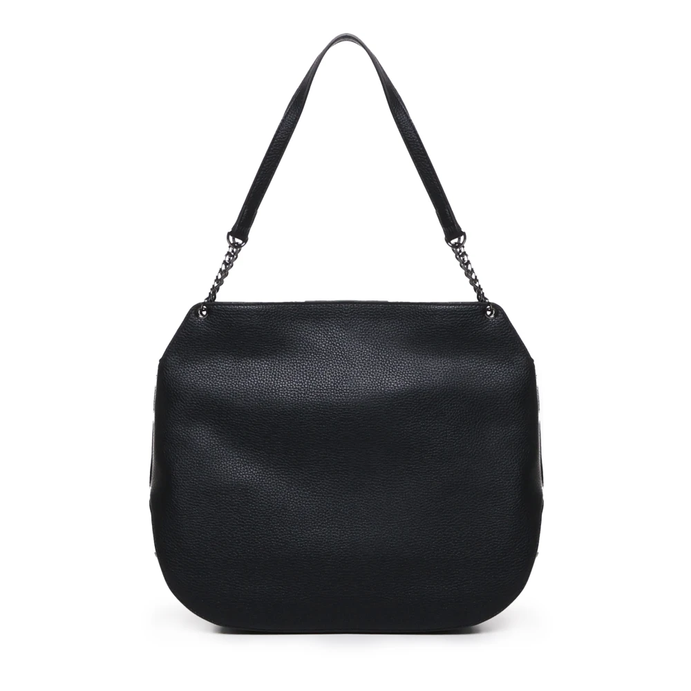 Love Moschino Zwarte Schoudertas met Ritssluiting Black Dames