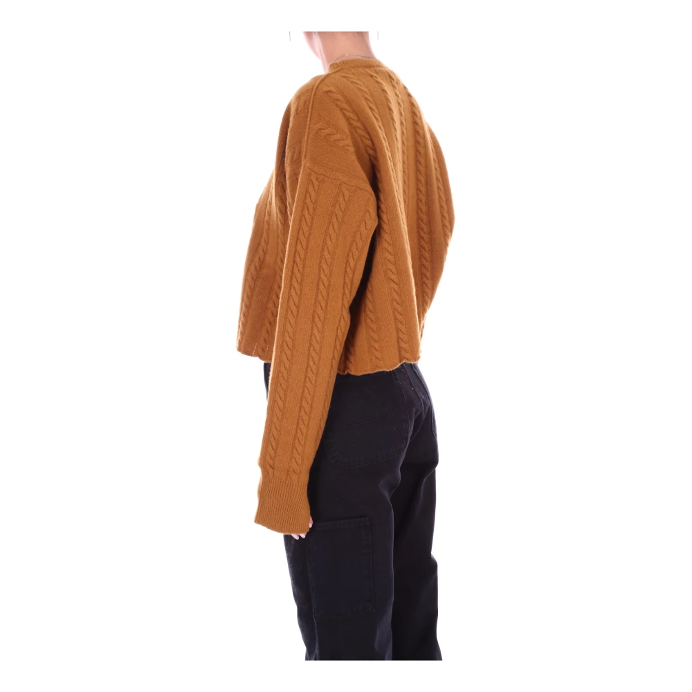 Semicouture Bruine Geborduurde Trui Brown Dames