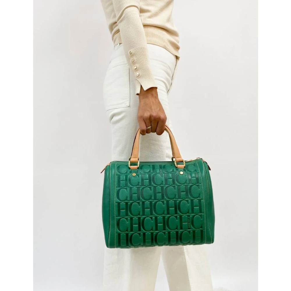 Carolina Herrera Groene Getatoeëerde Andy 7 Bowlingtas Green Dames