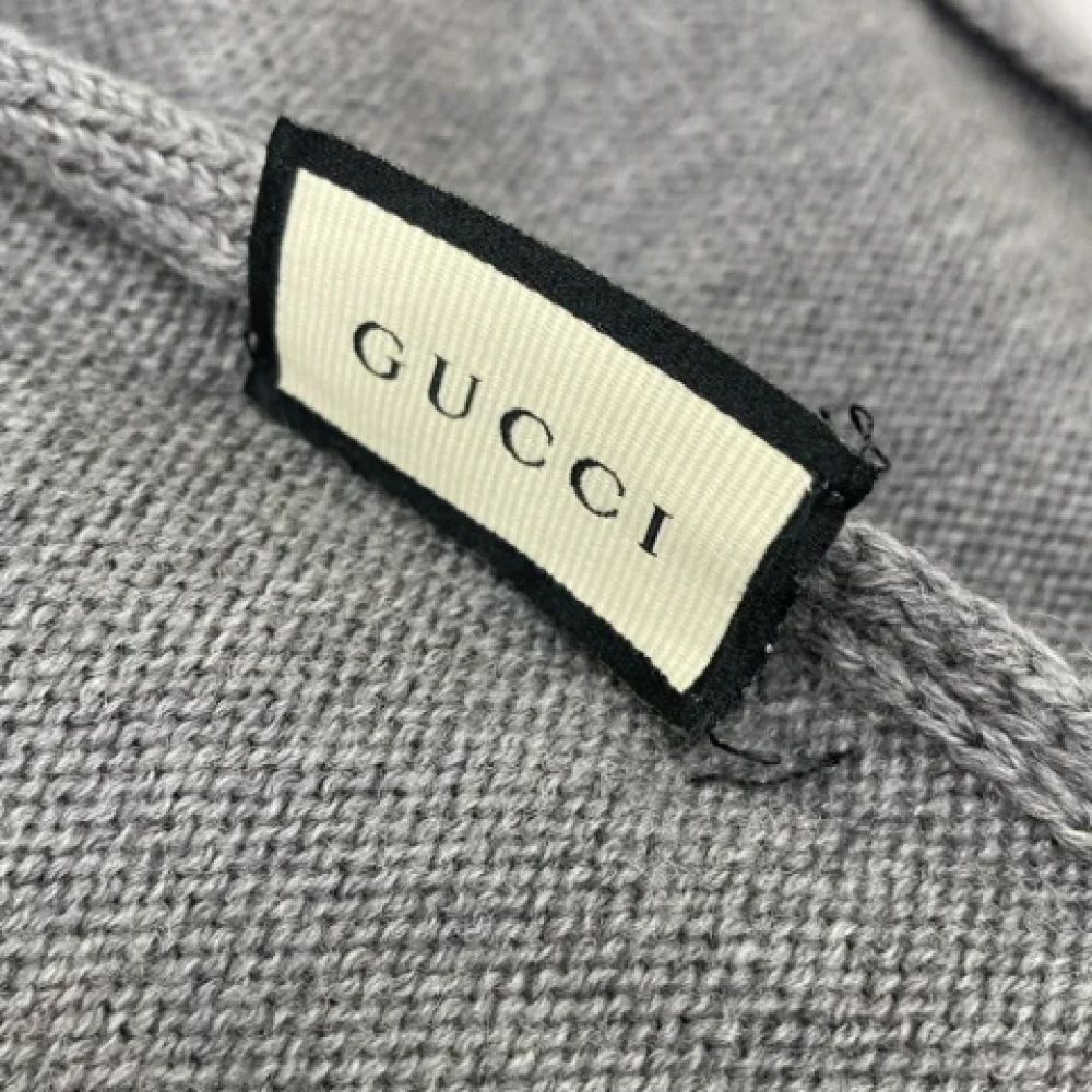 Gucci Vintage Pre-owned Wool scarves Gray Dames