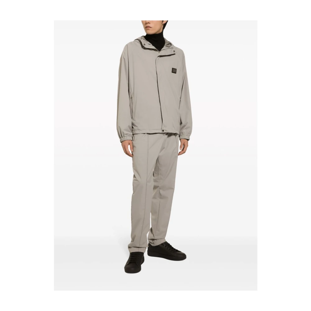 Dolce & Gabbana Grijze Broek met Elastische Tailleband Gray Heren