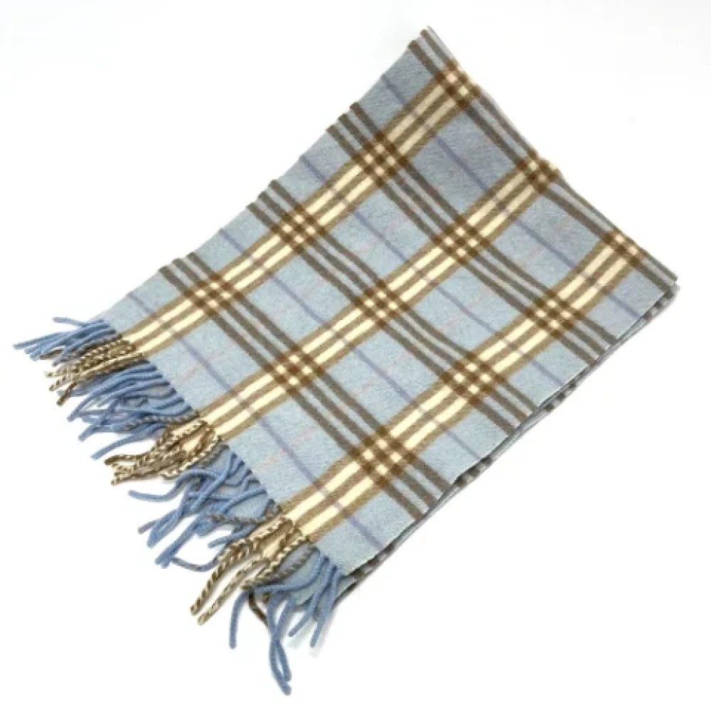 Burberry Vintage Pre-owned Fabric scarves Blue Dames