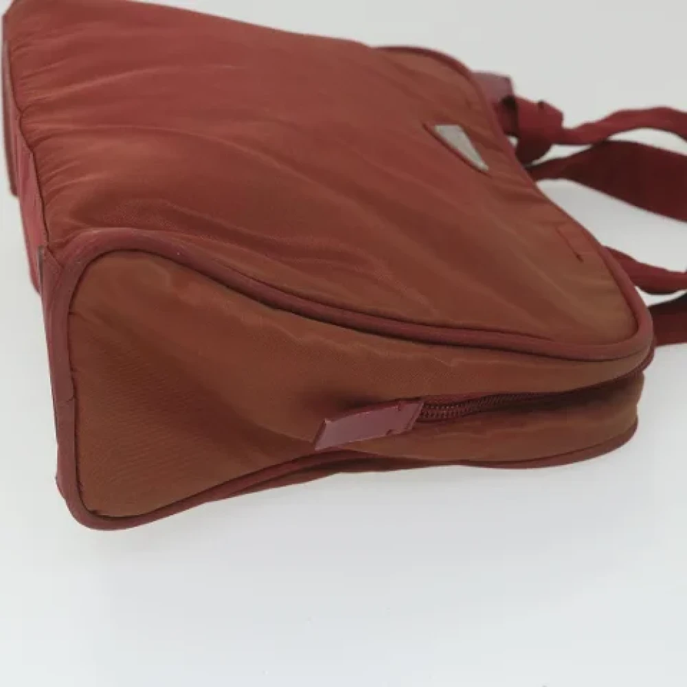 Prada Vintage Pre-owned Nylon handbags Red Dames