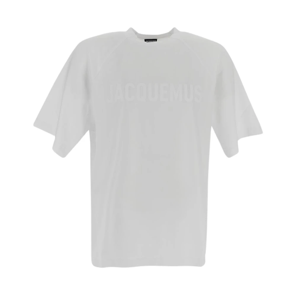 Jacquemus Witte Logo Raglan T-shirt White Heren