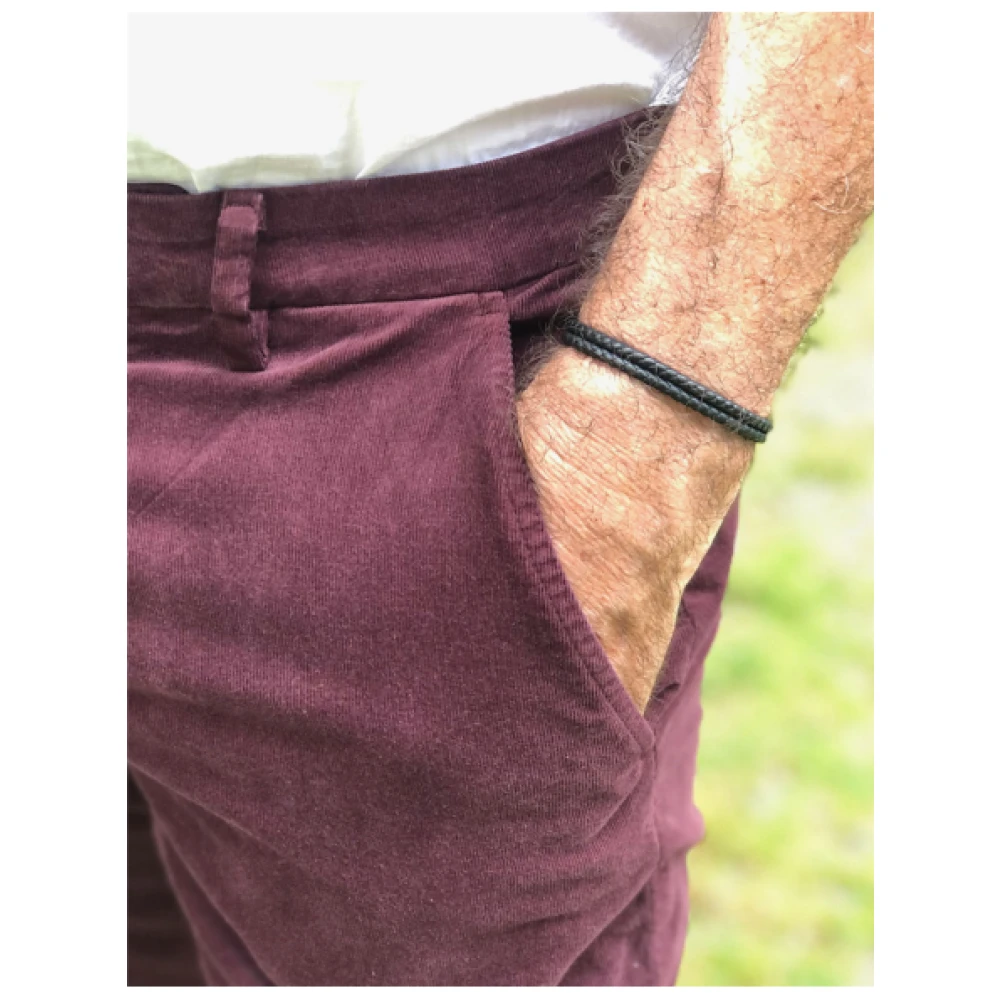 Mason's Slim Fit Fluweel Katoenen Chino Broek Red Heren