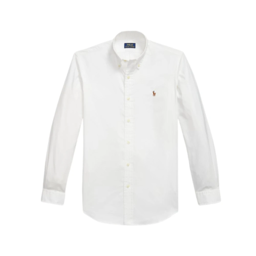 Ralph Lauren Herr Vit Skjortor L, Custom Fit Oxford Skjorta