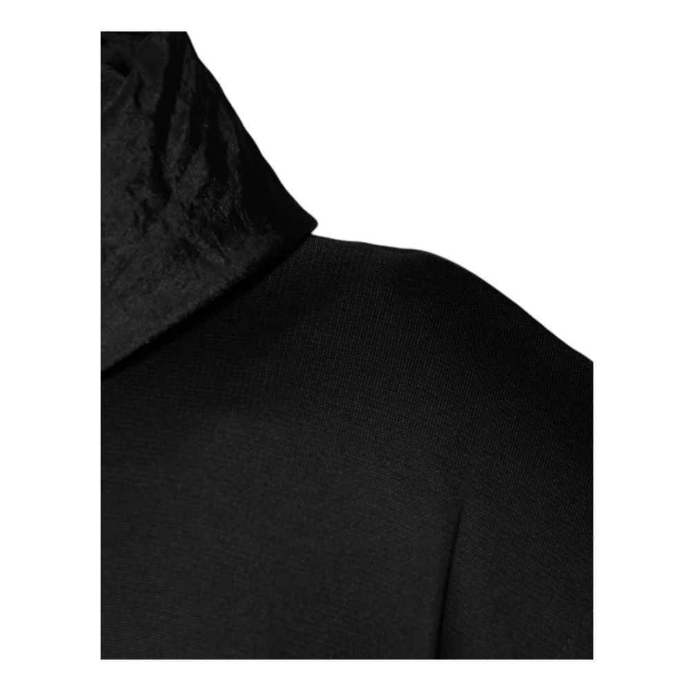 Dolce & Gabbana Zwarte Logo Hooded Bomberjack Black Heren