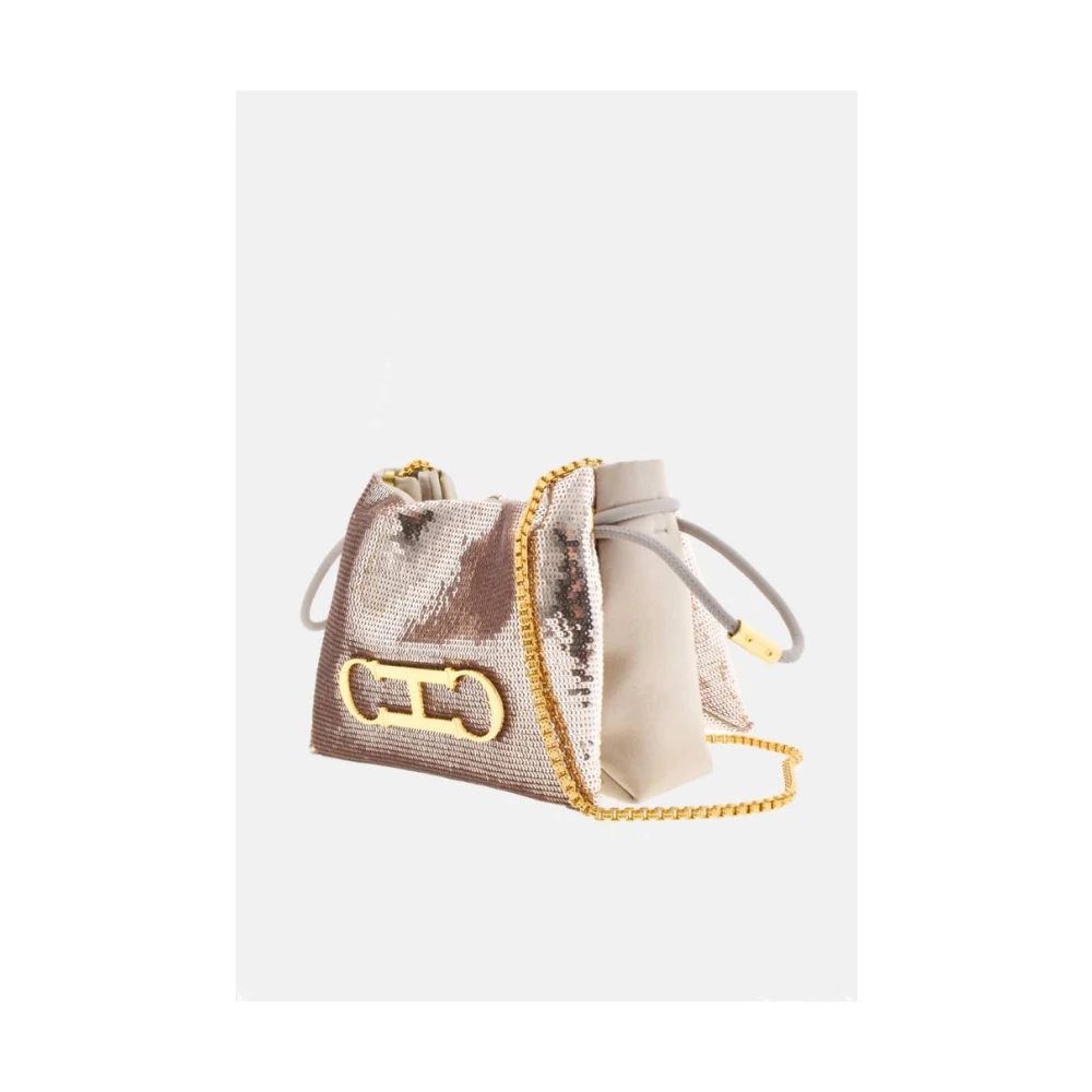 Carolina Herrera Paillet Soft Bucket Mini Tas Brown Dames